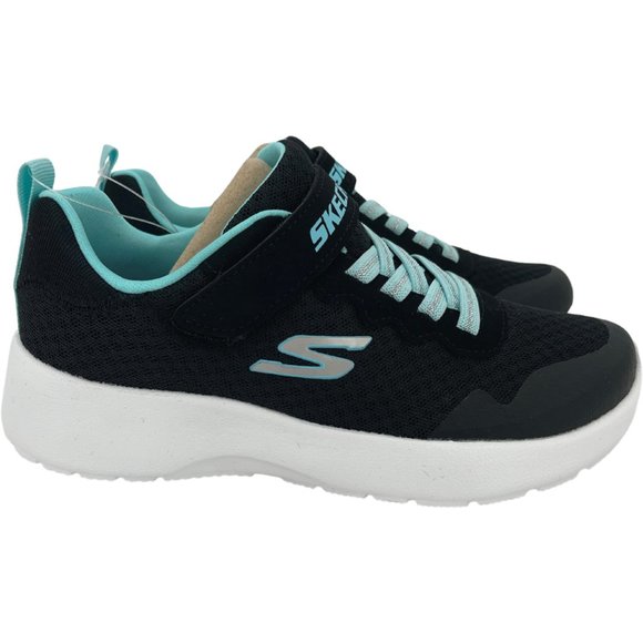 Skechers Girl's Black & Blue Running Shoes / Hook & Loop / Various Sizes - Picture 3 of 7